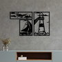 Wallity Abadda Accesorio decorativo de pared de metal Negro